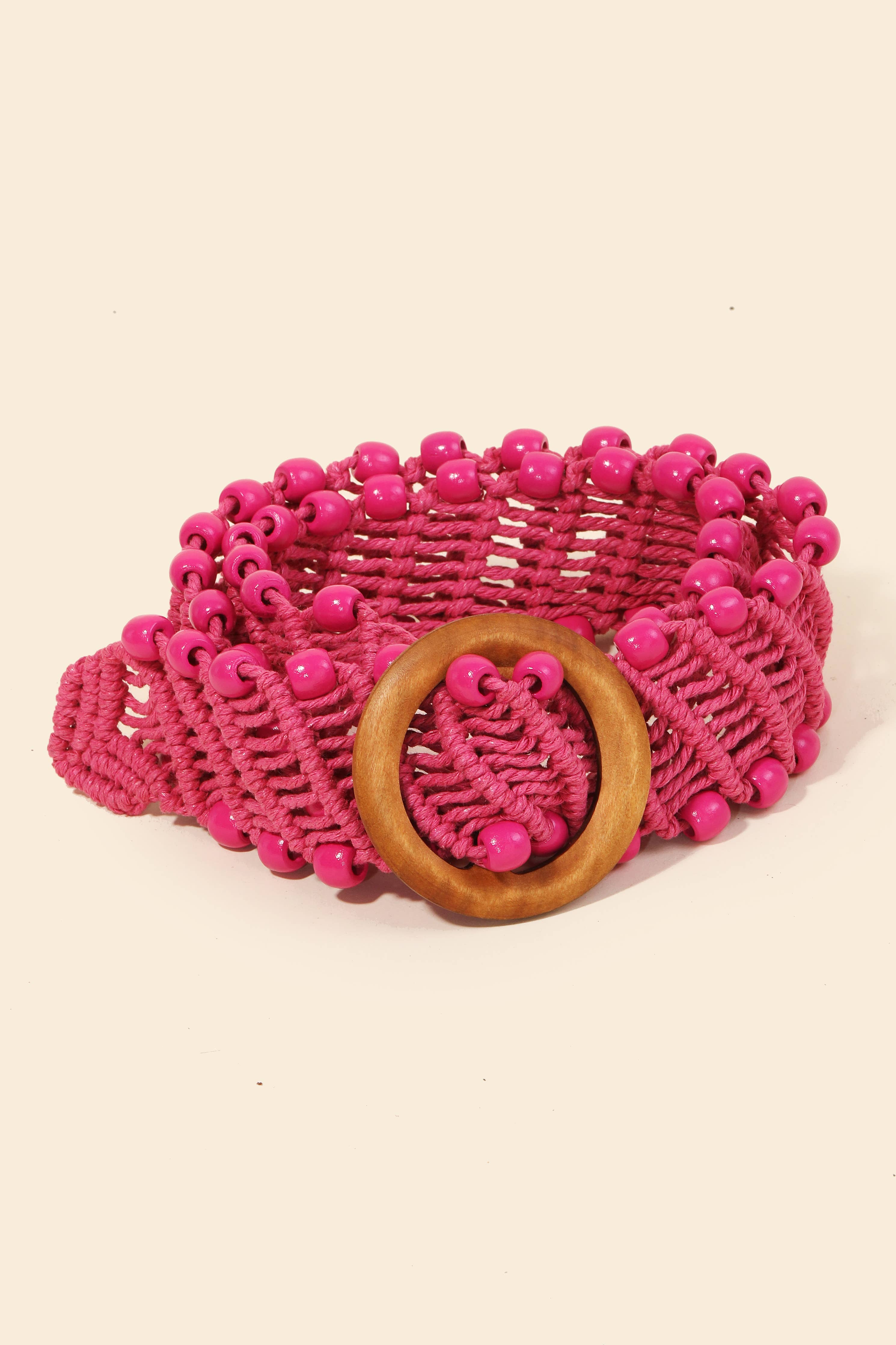 Beaded Trim Braided Belt - The Girl on Ivy