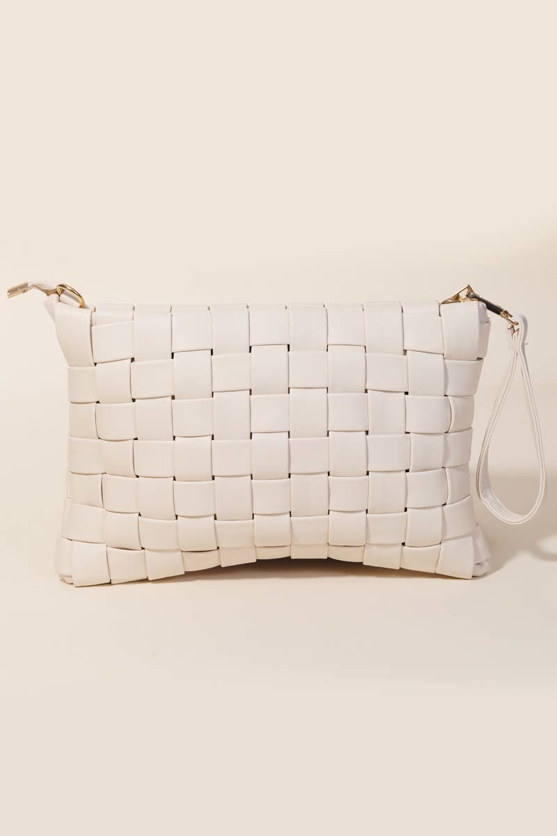 Leather Basket Weave Hand Bag - The Girl on Ivy
