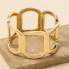 Solid Oval Chain Hinge Bangle Bracelet - The Girl on Ivy