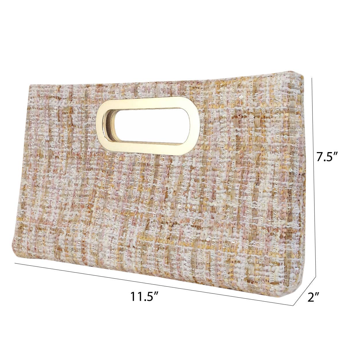 Top Handle Weaved Fabric Clutch - The Girl on Ivy
