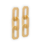 Brushed Gold Chunky Link Earrings | Gold Link Earring - The Girl on Ivy