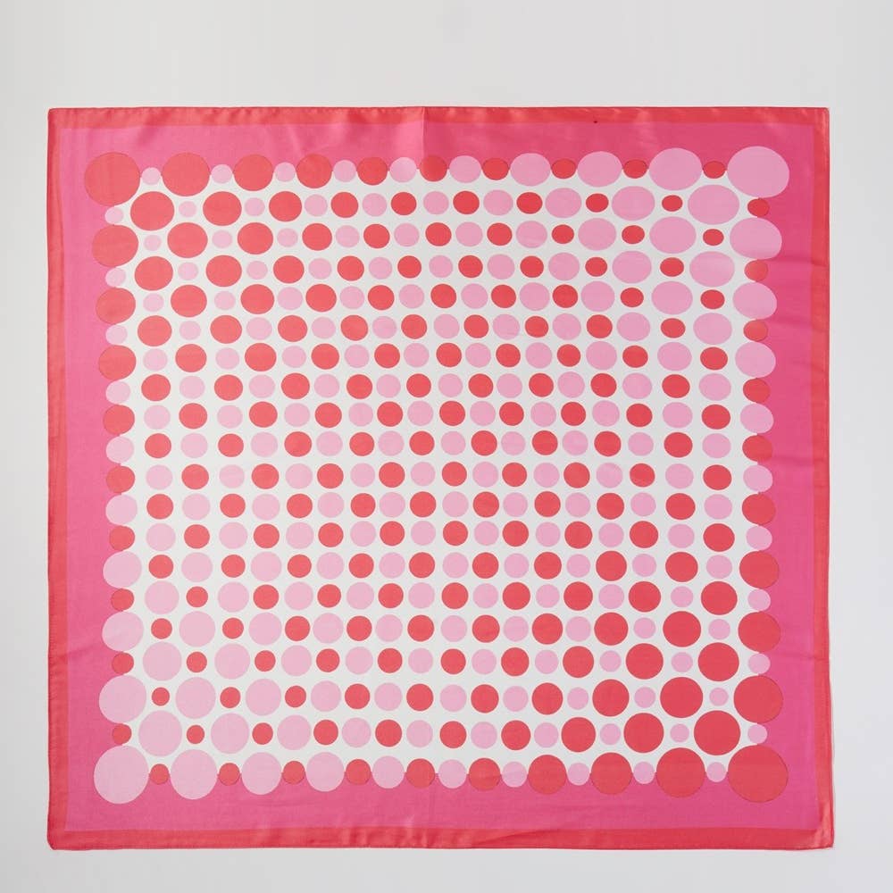 Multi Color Polka Dot Print Square Bandana Scarf - The Girl on Ivy