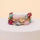 Multi Stone Stackable Stretch Bracelet Set - The Girl on Ivy