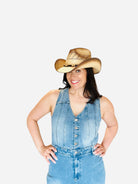 Miranda washed denim jumpsuit - The Girl on Ivy