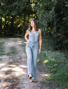 Miranda washed denim jumpsuit - The Girl on Ivy