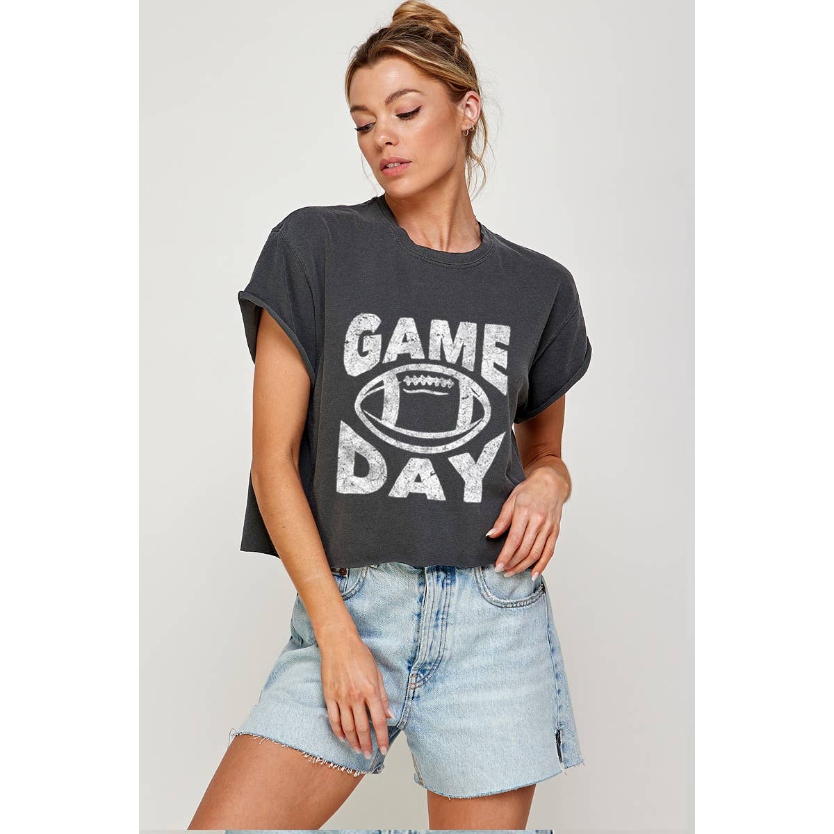 GAME DAY VINTAGE  GRAPHIC CROP TOP - The Girl on Ivy