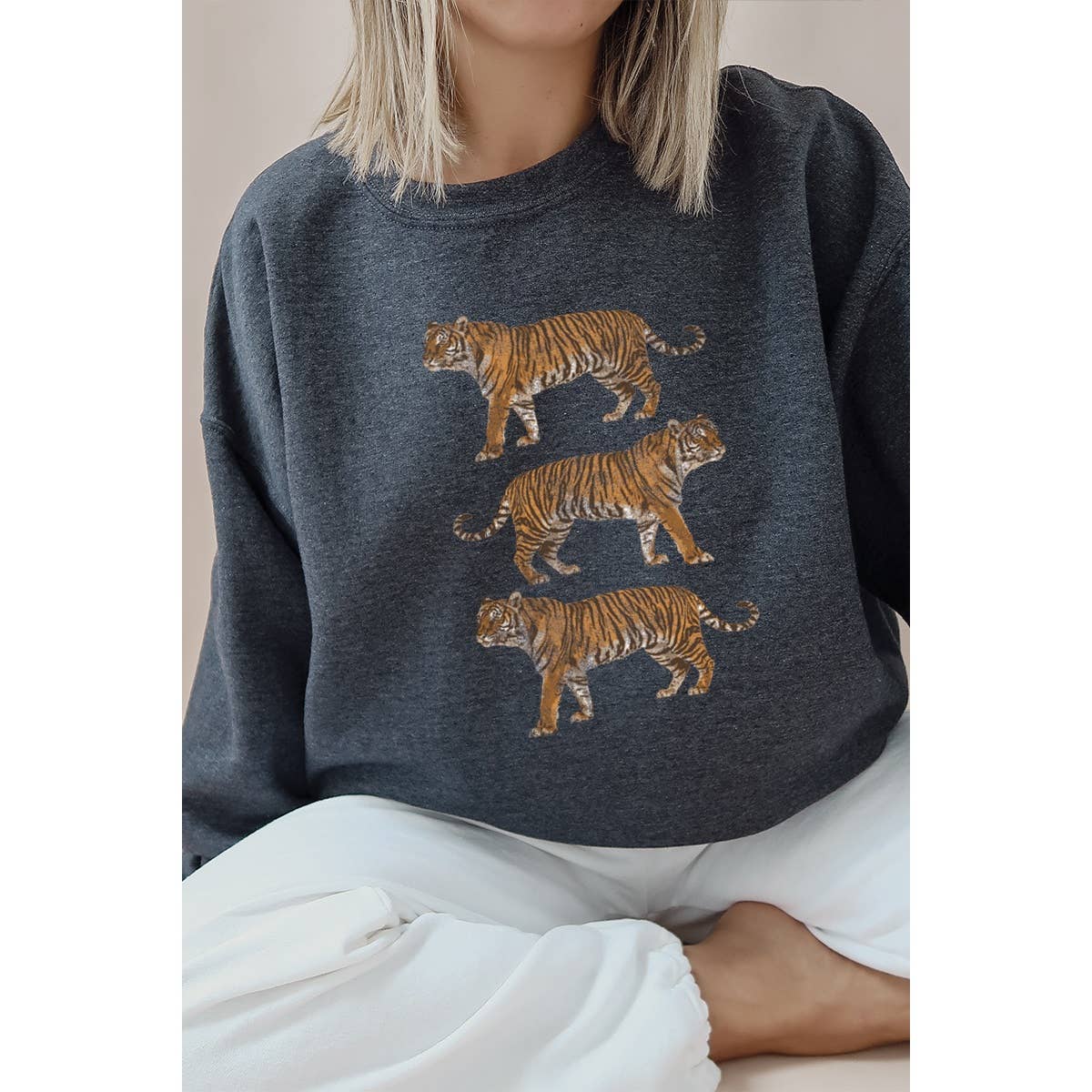 TIGERS SPIRIT VINTAGE GRAPHIC SWEATSHIRTS - The Girl on Ivy