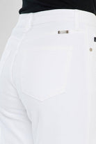 Daniela Cropped Straight White Jeans - The Girl on Ivy
