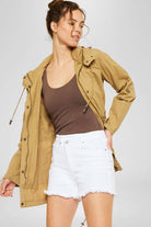 Griffin 90s Crossover White Denim Shorts - The Girl on Ivy