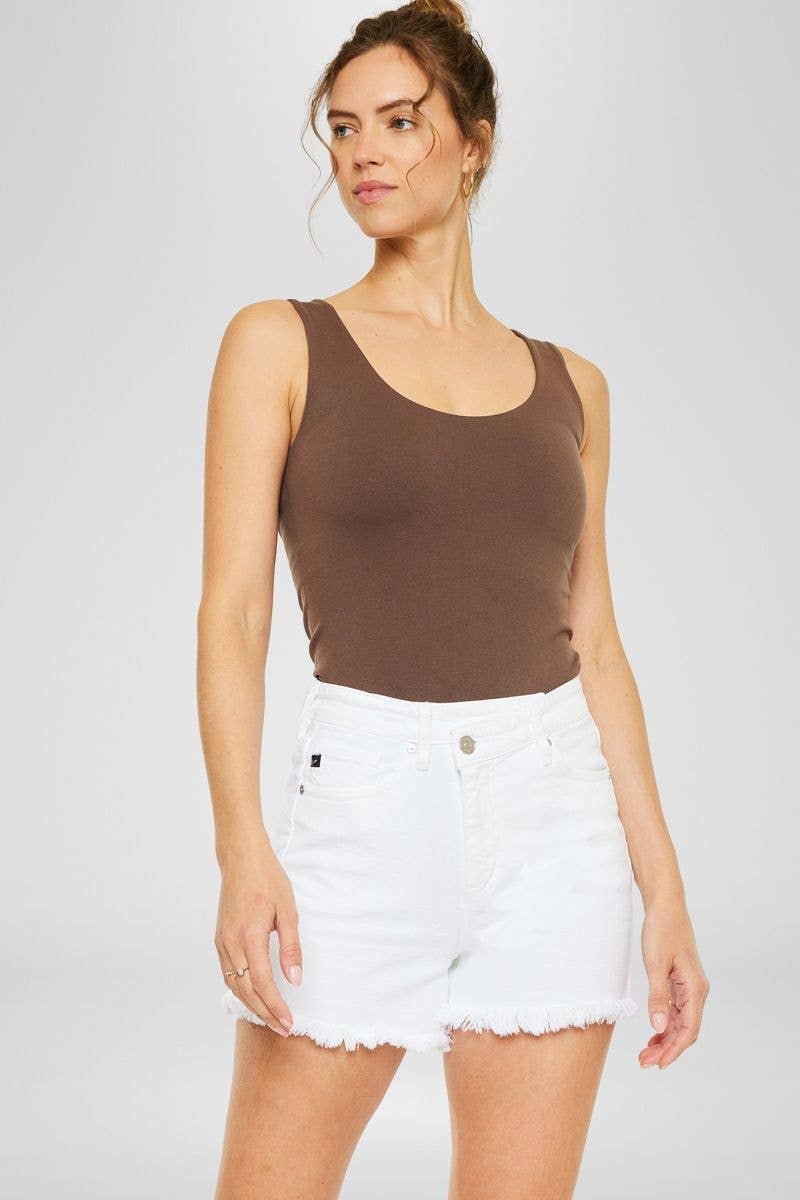 Griffin 90s Crossover White Denim Shorts - The Girl on Ivy