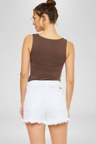 Griffin 90s Crossover White Denim Shorts - The Girl on Ivy