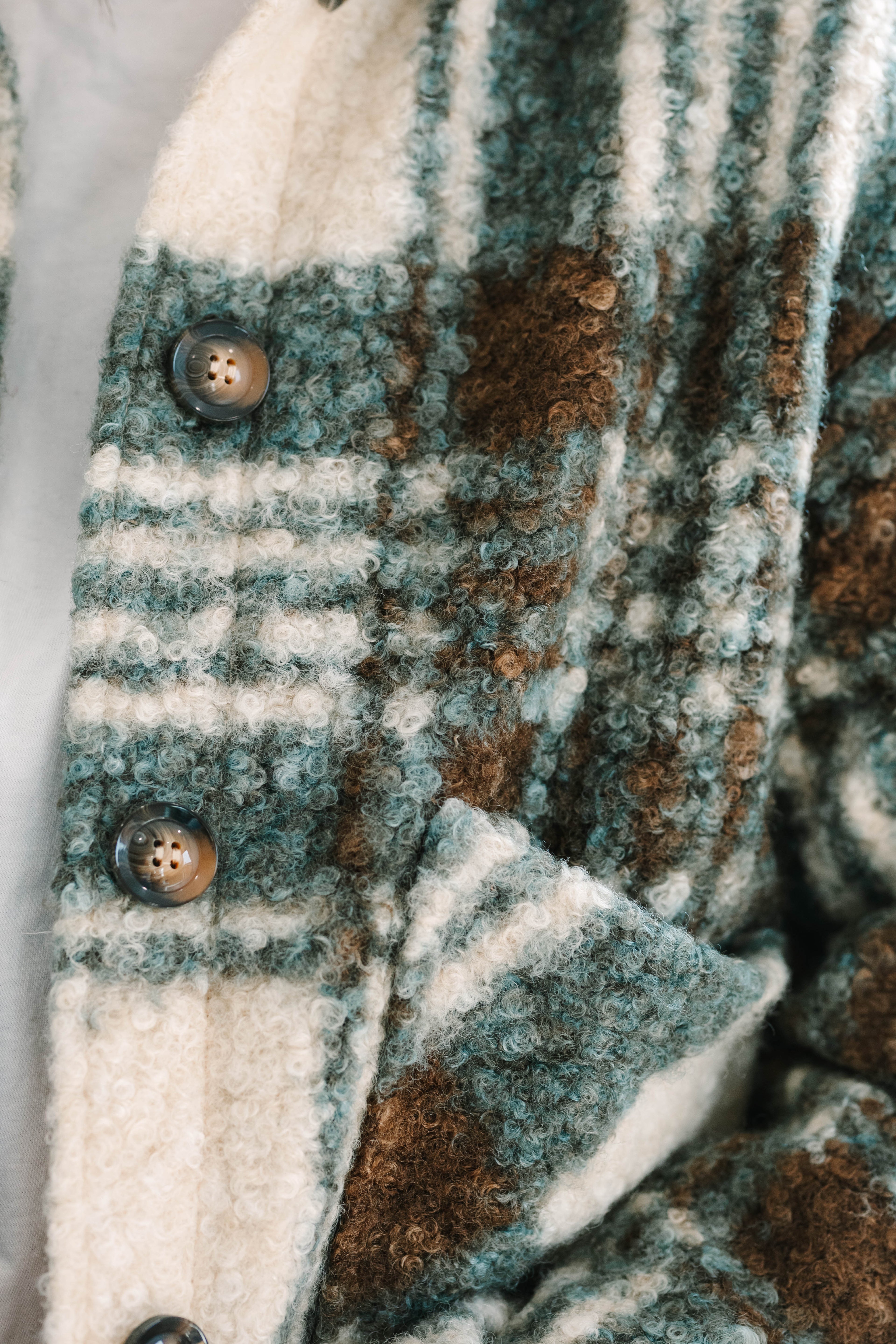 PLAID COLLARED BUTTON FRONT CROPPED JACKET - The Girl on Ivy