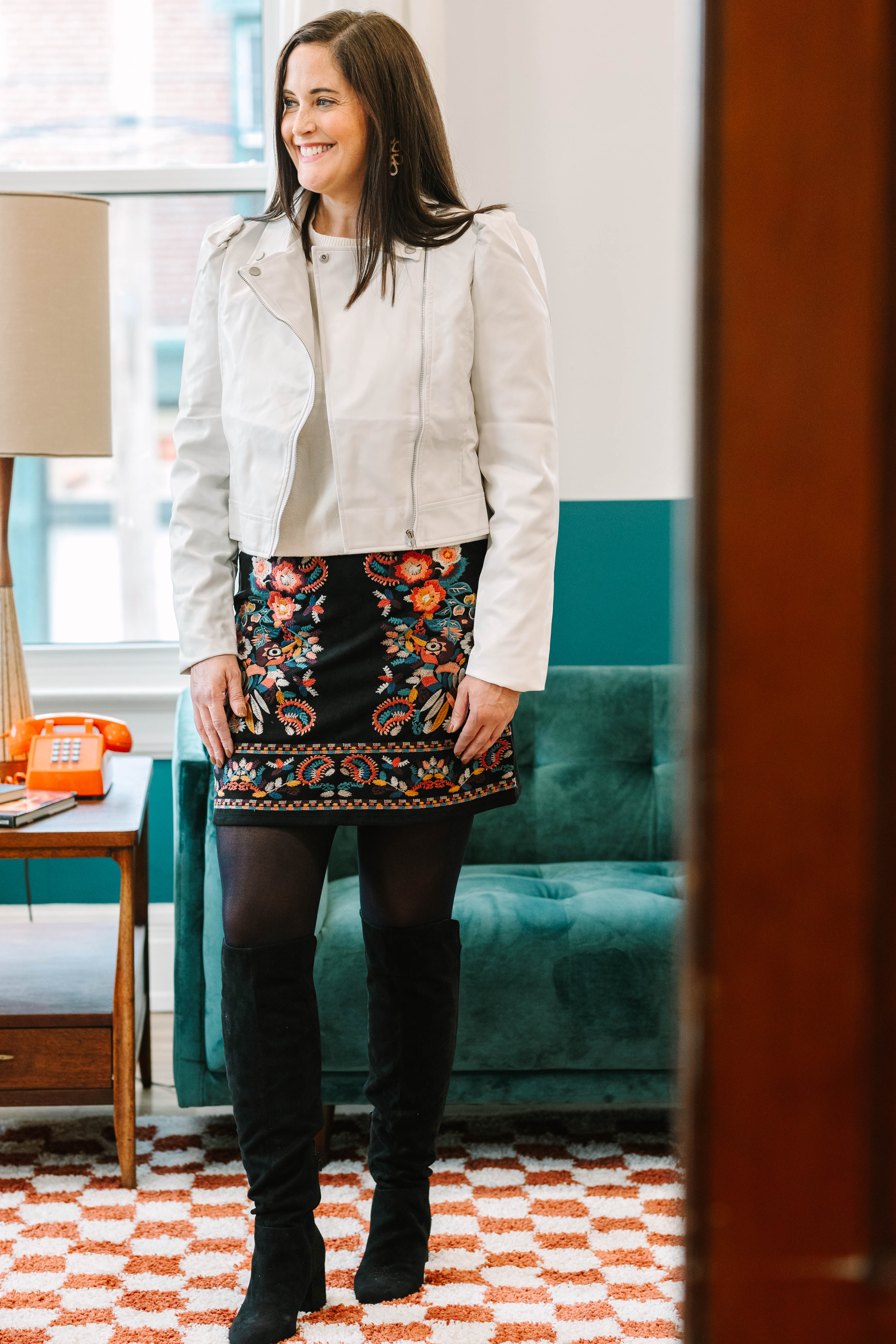 Dione PUFF SLEEVE LEATHER JACKET - The Girl on Ivy