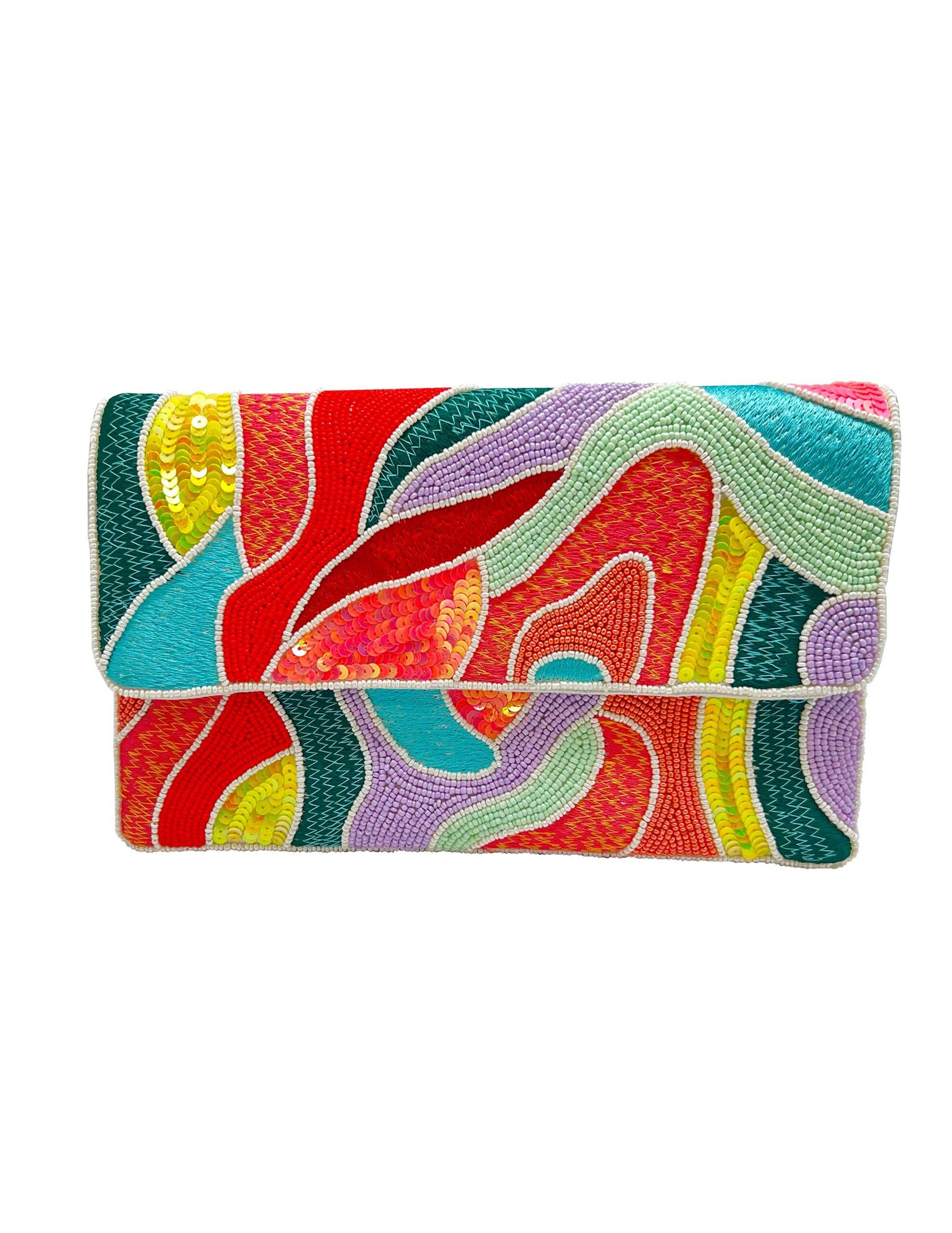 Abstract Beaded Clutch Bag - The Girl on Ivy