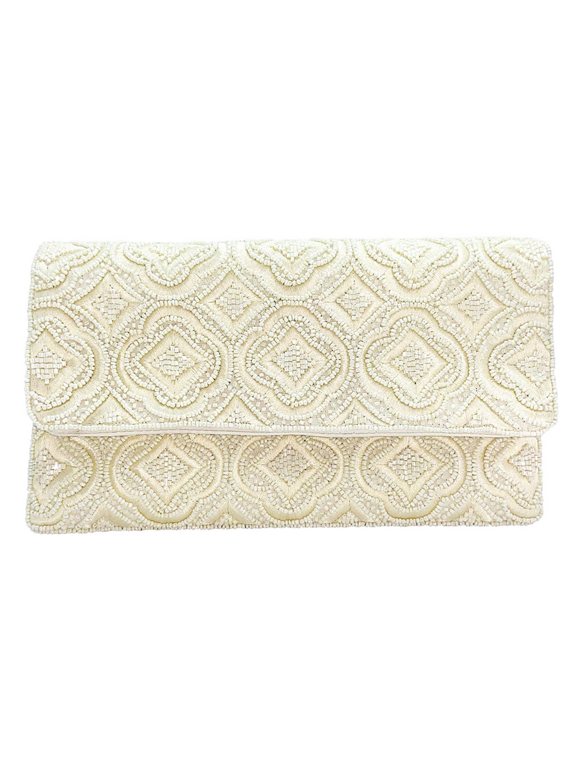 Mosaic Beaded Embroidered Clutch - The Girl on Ivy
