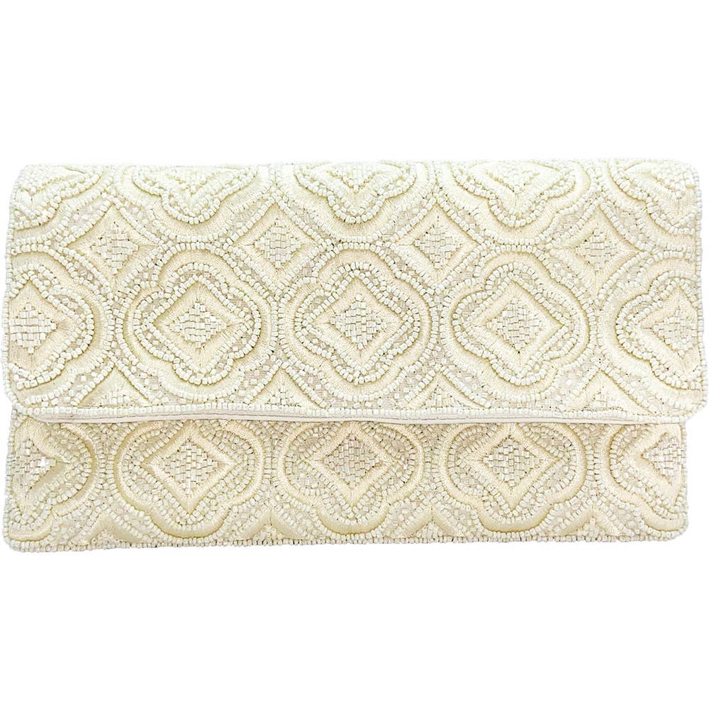 Mosaic Beaded Embroidered Clutch - The Girl on Ivy