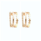 Petite Gold Tri Hoop Earrings | Triple Layered Hoop - The Girl on Ivy