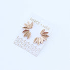 Small Textured Gold Wing Earrings | Gold Accordion Wing - The Girl on Ivy