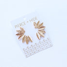 Small Textured Gold Wing Earrings | Gold Accordion Wing - The Girl on Ivy