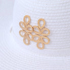 Gold Plaza Earrings | Statement Loop Earrings - The Girl on Ivy