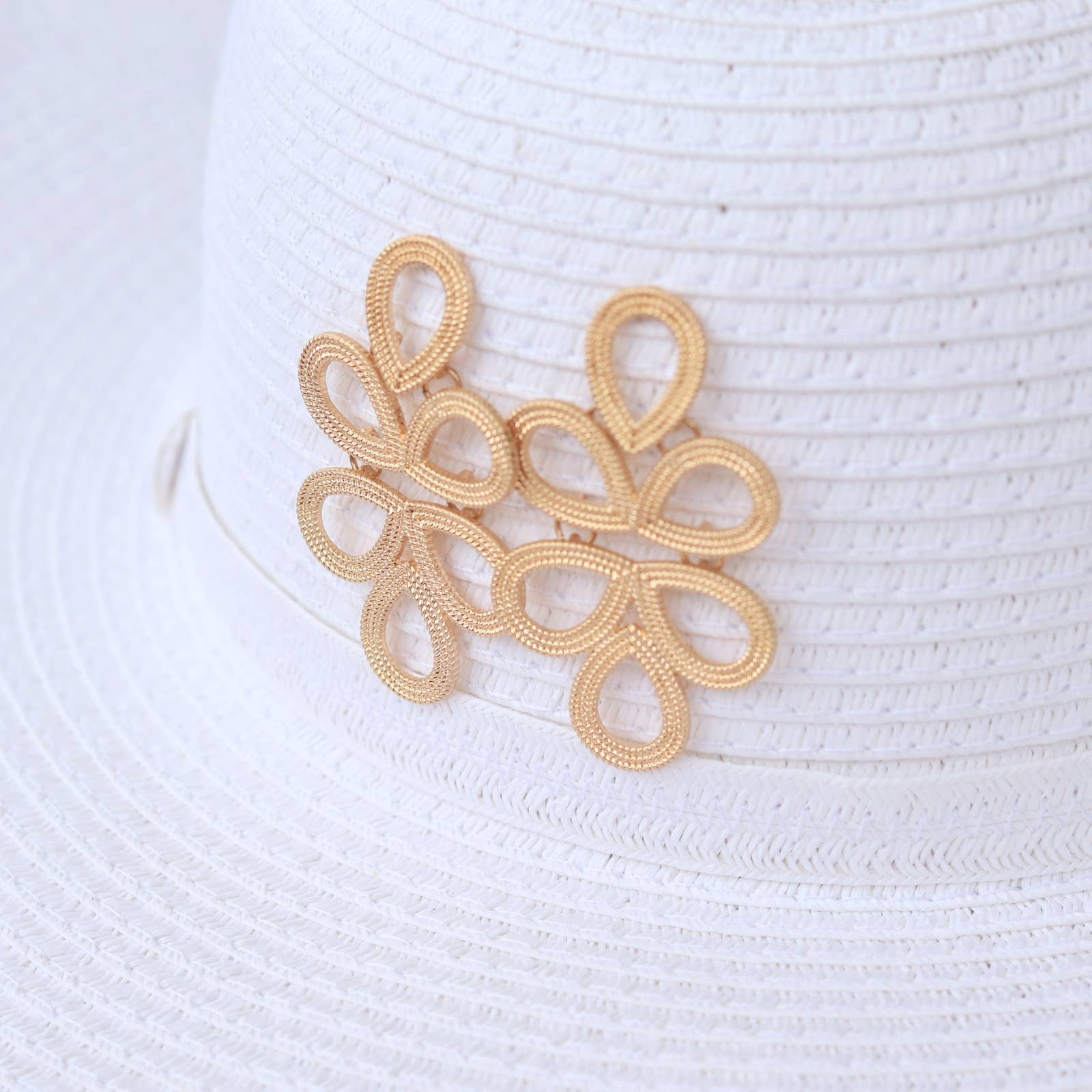 Gold Plaza Earrings | Statement Loop Earrings - The Girl on Ivy