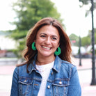 Green + Gold Raffia Wrapped Hoop Earrings | Raffia Hoop - The Girl on Ivy