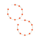 Orange & Gold Bead Hoop Earrings - The Girl on Ivy