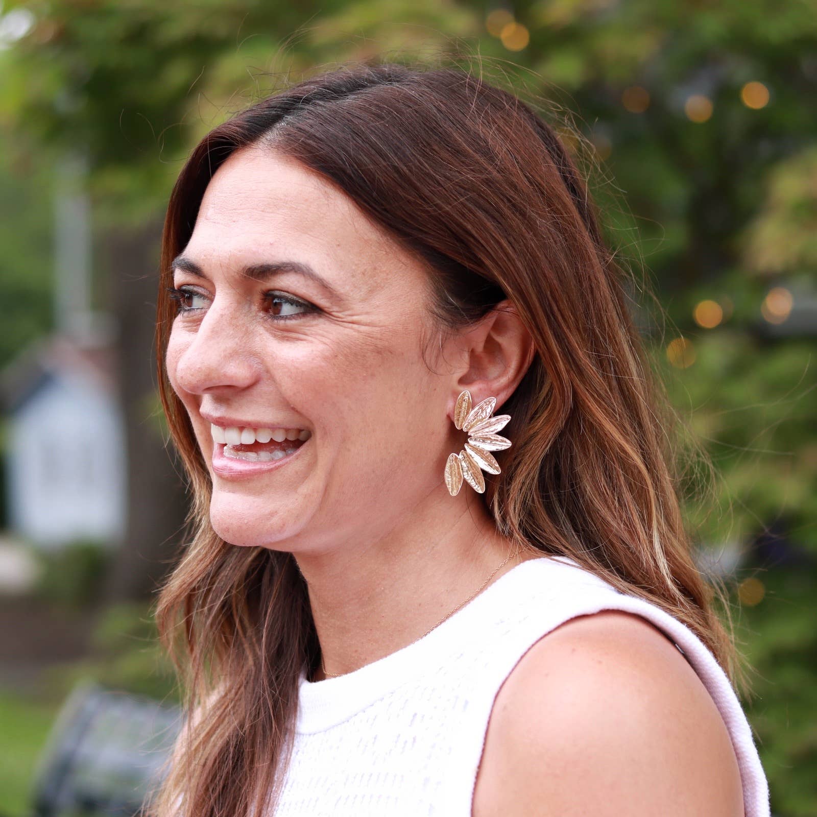 Textured Gold Wing Earrings | Gold Accordion Wing - The Girl on Ivy