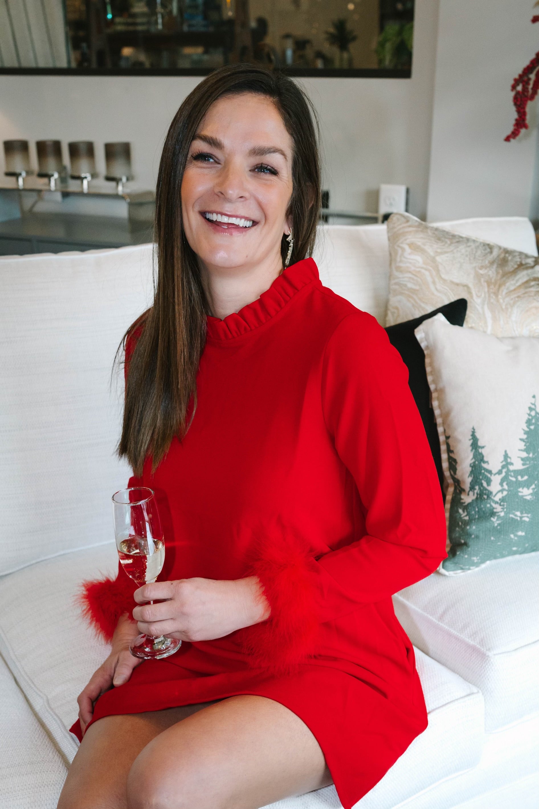 Eve Feather Shift Mini Dress - The Girl on Ivy