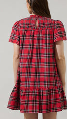 Gloria Plaid Short Sleeve Mini Dress - The Girl on Ivy