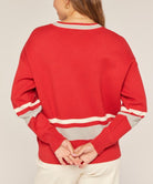 Ohio Logo V-Neck Varsity Sweater - The Girl on Ivy