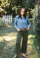 High Rise Crop Wide Corduroy Pants - The Girl on Ivy