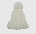 Pom Cable Knit Beanie Hat - The Girl on Ivy