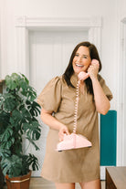 Natasha THML Puff Sleeve Leather Dress - The Girl on Ivy