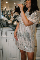 Hope THML Puff Sleeve Sequin Dress - The Girl on Ivy