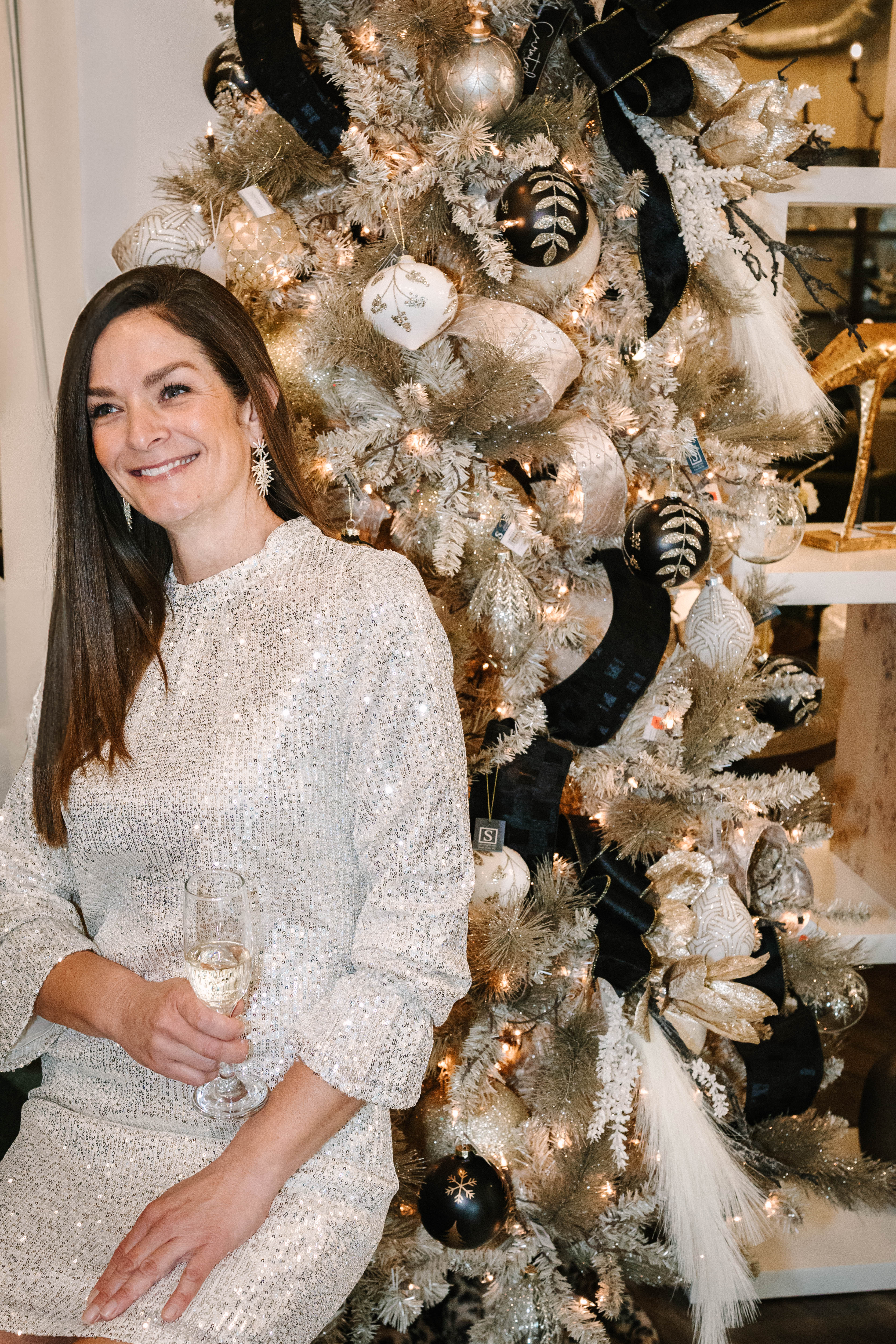 Lacy THML Sequin Long Sleeve Dress - The Girl on Ivy