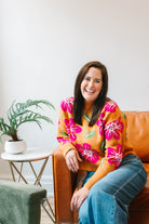 Fiona THML Flower Knit Sweater - The Girl on Ivy