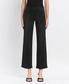 HIGH RISE RHINESTONE DETAIL SLIM WIDE JEANS T6628 - The Girl on Ivy